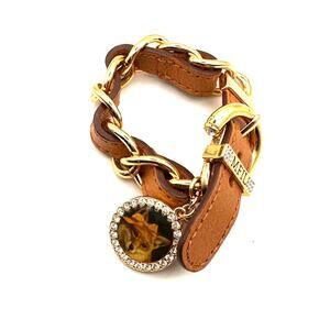 Brighton CLEVER LIKE A FOX Bracelet MFIL Jewelry Brown Gold Chain Charm